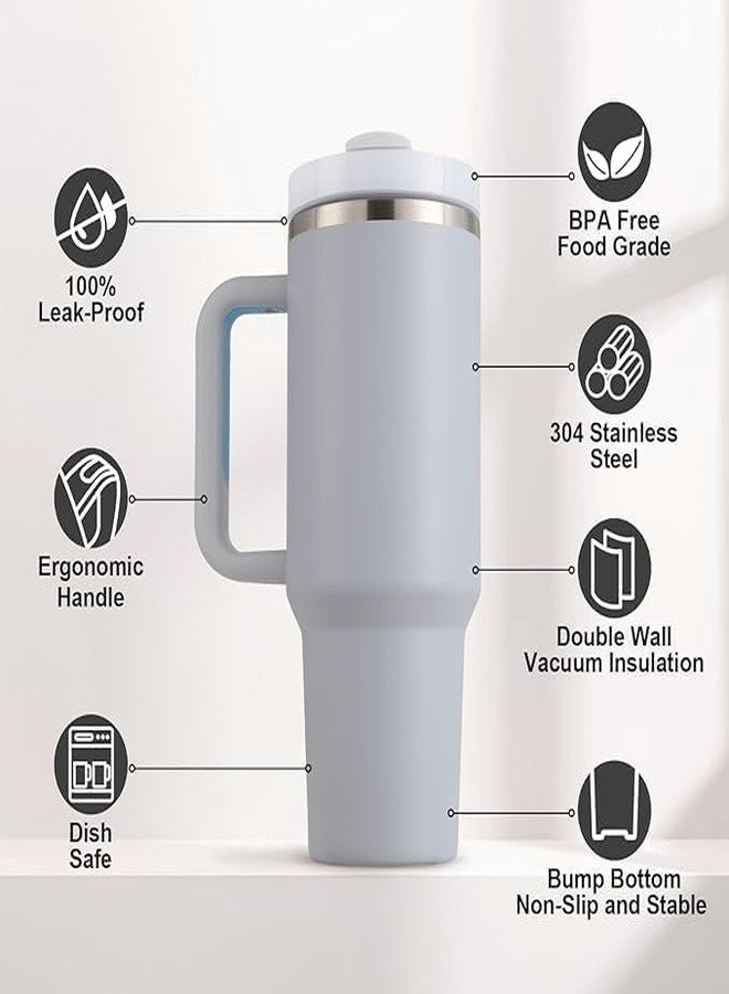 FLUZOV Tumbler with lid and Straw 1200ML Cup Stainless Steel Vacuum Insulated Tumbler for Water, Iced Tea or Coffee 1.2L Office Gym Travelling (40 - Oz - Multicolor) - Image 4
